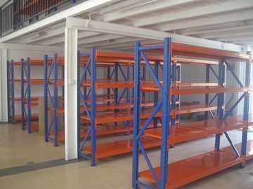 Powder Coated adjustable selective pallet racking blue / gray warehouse shelving units