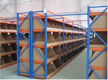 Metal Light Duty Shelving with wood plate , steel plate warehouse pallet racking