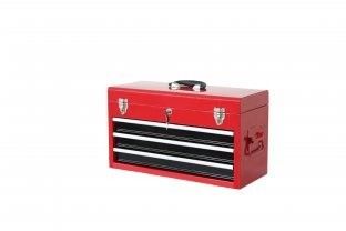 3 Drawer 20&quot; Heavy Duty 0.5mm - 0.6mm Black and Red Tool Chest And Cabinet THB-20130