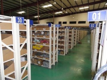 Anti - rust galvanized storage racking system for Logistic central , Blue / grey