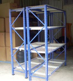Medium Duty adjustable shelf racking systems Wire Mesh with Support  Bar