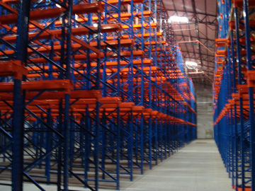 High Density Drive-In Pallet Racking System For Cold Store , 1.5mm Depth