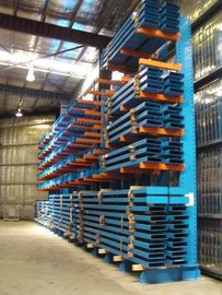 Durable cantilever pallet racking system , plastic storage shelves for Architecture material stores