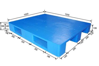 800kg - 1500kg Warehouse Equipments Heavy Duty Plastic Pallet 1200 * 1000mm