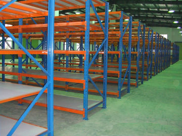 Blue Steel Medium Duty Racking With Box-shape Beam 8m Vertical Storage Racks